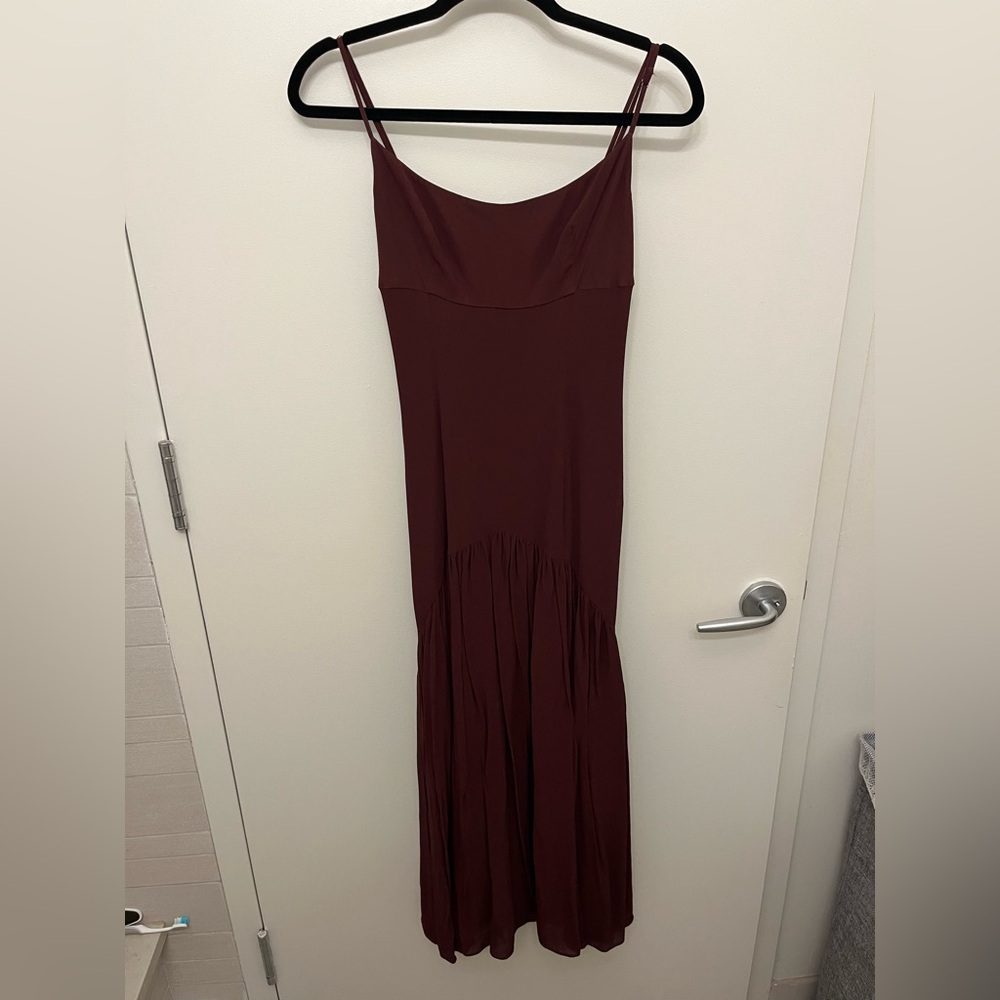 Reformation Red Slip Maxi Dress Spaghetti Strap